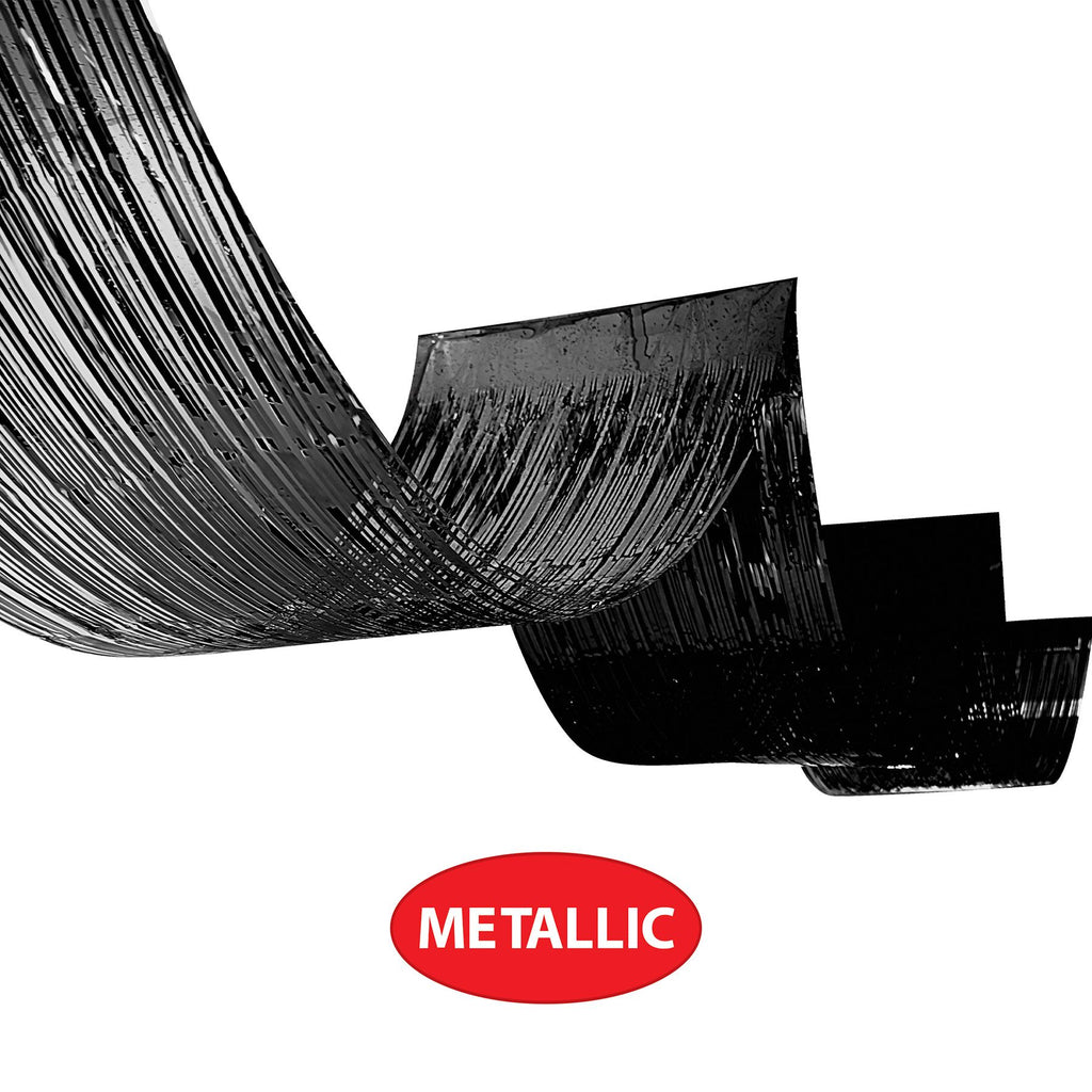 Buy 1-Ply Metallic Fringe Ceiling Curtain- Black for only $7.99 by Beistle
