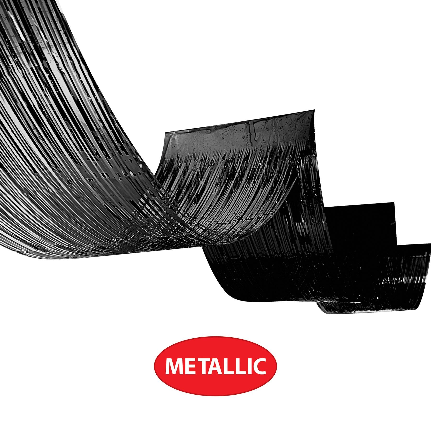 Buy 1-Ply Metallic Fringe Ceiling Curtain- Black for only $7.99 by Beistle