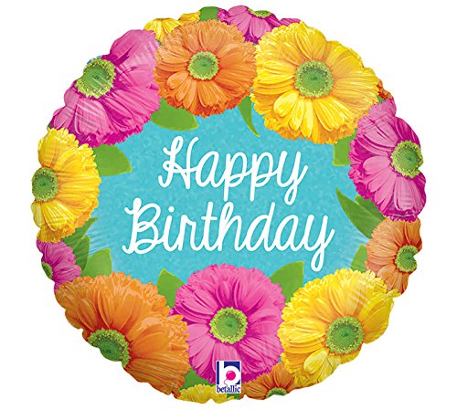 Buy 18" Bright Birthday Blooms Foil Mylar Balloon for only $9.99 by[product_brand]