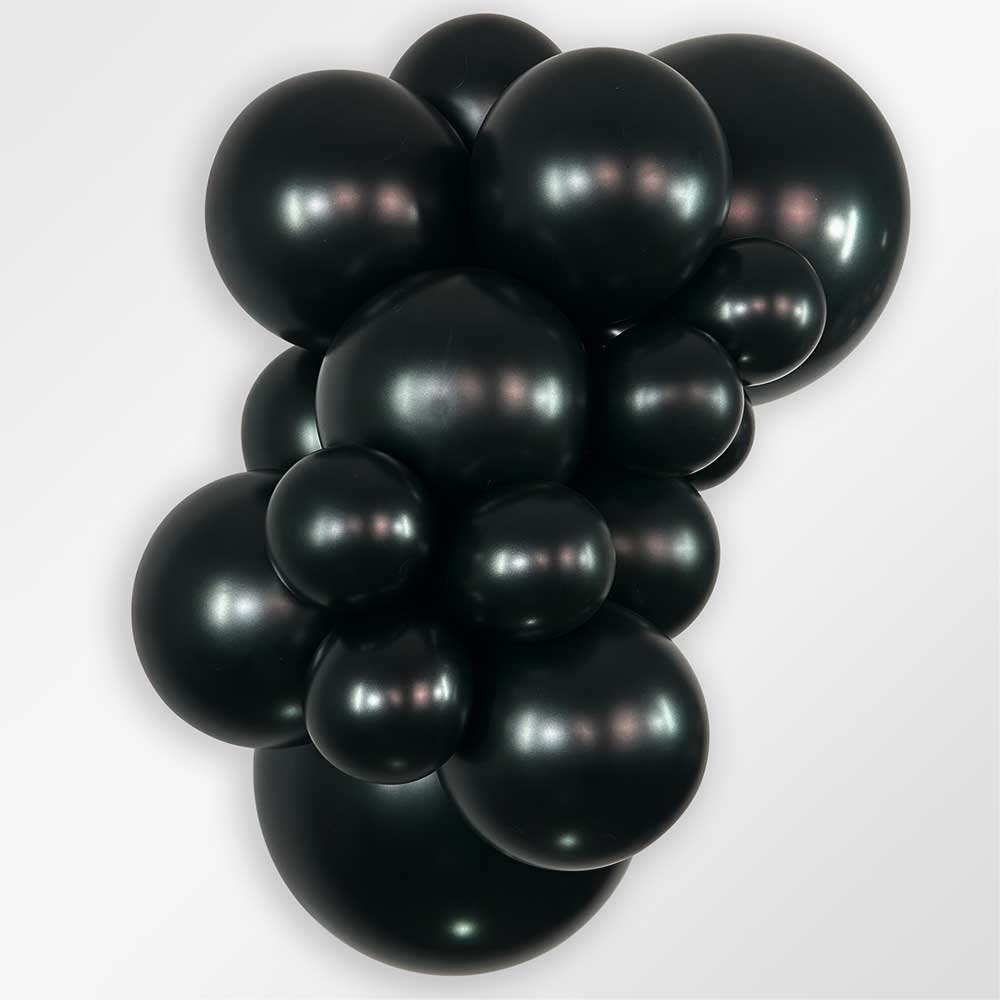 Sempertex 18" Metallic Latex Black Balloons (6 count)