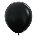 Sempertex 18" Metallic Latex Black Balloons (6 count)