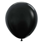 Sempertex 18" Metallic Latex Black Balloons (6 count)