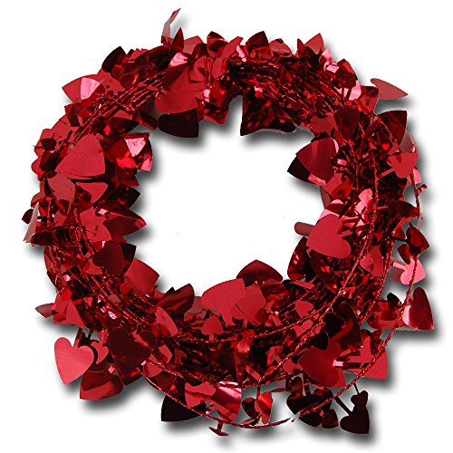 Buy 25' Festive Wire Garland with Cutout Heart Shapes - Red for only $4.99 byForum