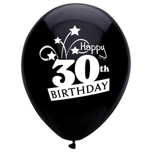 Buy 30th Birthday Shooting Stars 12inch Latex Balloons 8ct for only $3.79 byPioneer Balloons