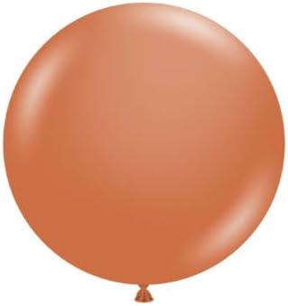TUFTEX 36" Burnt Orange Round Latex Balloons (2 count)
