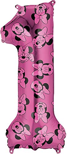 Buy 34" Number 1 Pink Minnie Mouse Foil Balloon, Multicolor for only $9.99 by Anagram