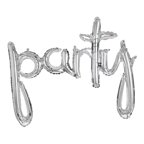 Buy 39" Silver "Party" Cursive Balloon Banner  for only $7.59 byAnagram