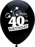 Buy 40th Birthday Shooting Stars 12inch Latex Balloons 8ct for only $3.79 byPioneer Balloons