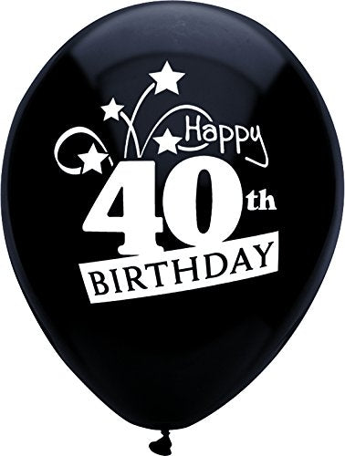 Buy 40th Birthday Shooting Stars 12inch Latex Balloons 8ct for only $3.79 byPioneer Balloons