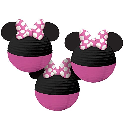 Buy Adorable Black & Pink Minnie Mouse Forever Paper Lanterns - 9.5" (Pack of 3)  for only $13.49 byAmscan