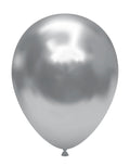 5" Silver Chrome Tuftex Effects Latex Balloons (50 Per Bag)