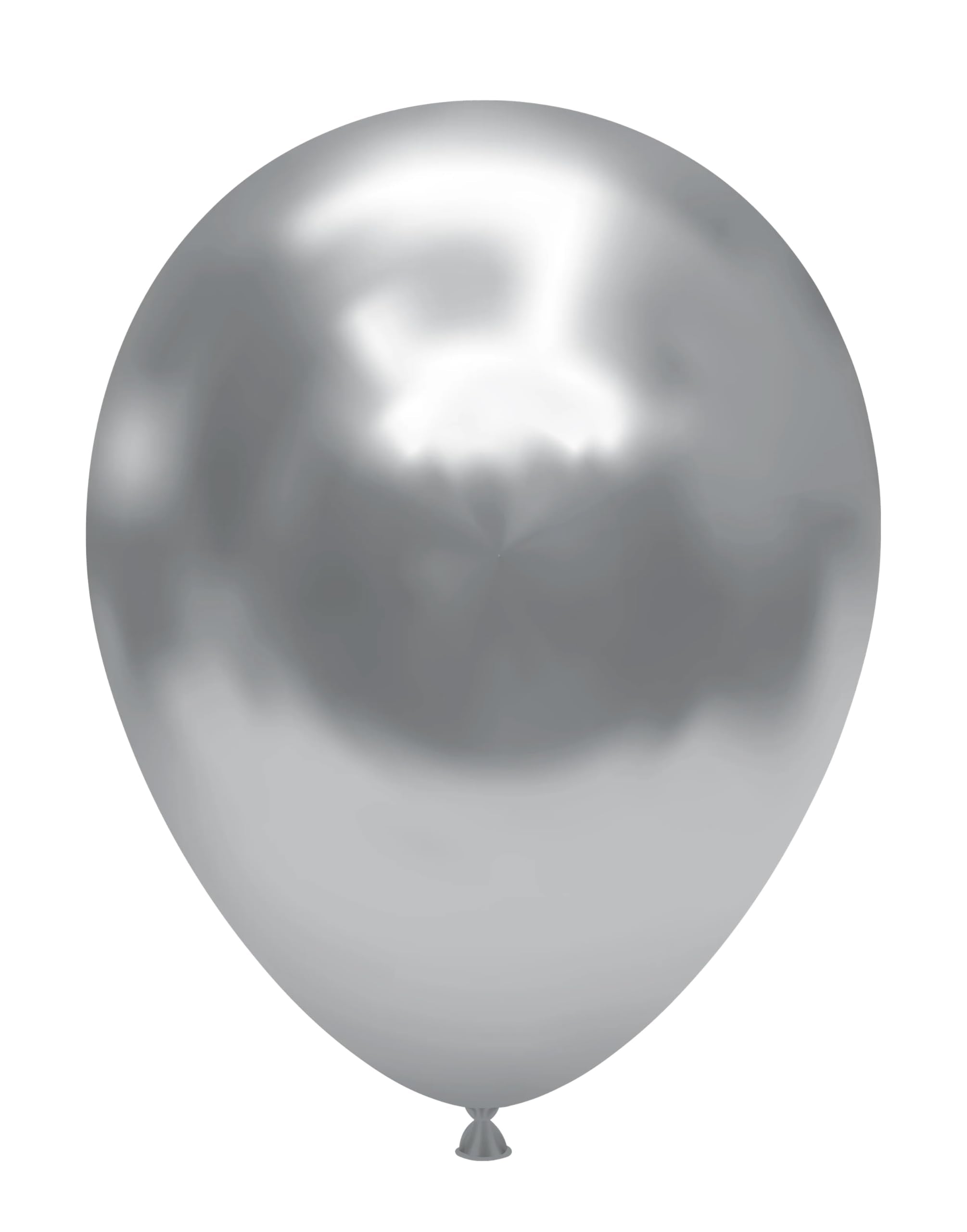 5" Silver Chrome Tuftex Effects Latex Balloons (50 Per Bag)