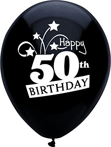 Buy 50th Birthday Shooting Stars 12inch Latex Balloons 8ct for only $3.79 byPioneer Balloons