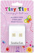 Studex Tiny Tips Prong Set Pearl Studs - 3mm - Gold Plated