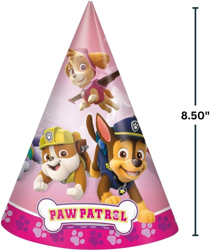Paw Patrol Girl Party Hats 8ct