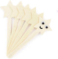 Hygloss Natural Wood Popsicle Sticks Star Shape  6.25"  High - 25 Pcs