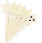 Hygloss Natural Wood Popsicle Sticks Star Shape  6.25"  High - 25 Pcs