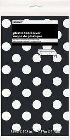 Buy Black Dots Rectangular Plastic Table Cover 54" x 108" for only $2.69 byUnique