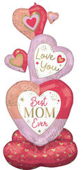 Buy 55" Colorful Mom Stacked Hearts Airloonz Foil Balloon for only $19.99 by Anagram