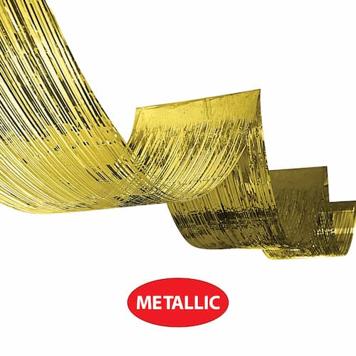 Buy 1-Ply Metallic Fringe Ceiling Curtain- Gold for only $6.79 byBeistle