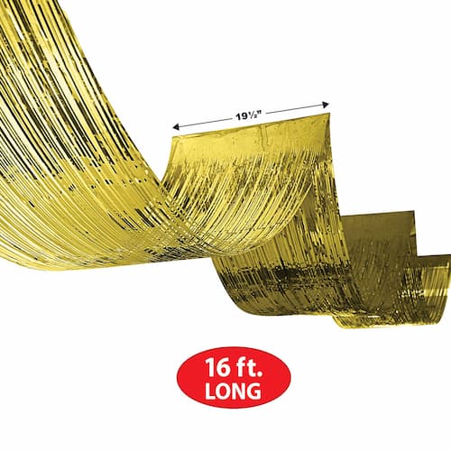 Buy 1-Ply Metallic Fringe Ceiling Curtain- Gold for only $6.79 byBeistle