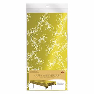 Buy Metallic Happy Anniversary Tablecover for only $7.23 byBeistle