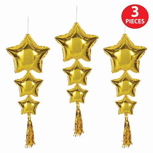 Buy Star Balloons with Tassels (Gold) for only $6.79 byBeistle