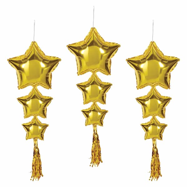 Buy Star Balloons with Tassels (Gold) for only $6.79 byBeistle