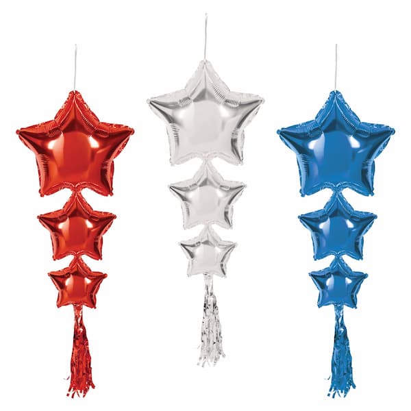 Buy Star Balloons with Tassels (Red White Blue) for only $6.79 byBeistle