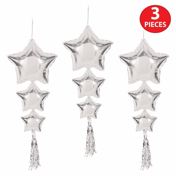 Buy Star Balloons with Tassels (Silver) for only $6.79 byBeistle