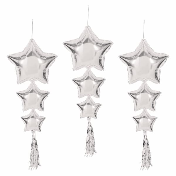 Buy Star Balloons with Tassels (Silver) for only $6.79 byBeistle