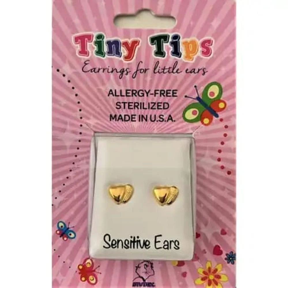 Studex Tiny Tips Gold Plated Double Hearts Stud Earrings