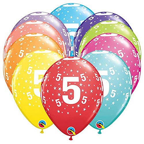 Buy 5th Birthday Stars 11" Latex Balloons 6ct for only $3.79 byPartyMate