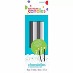 Buy 7" Sparkling Birthday Candles - Black and White 18 per pack for only $4.75 by Amscan