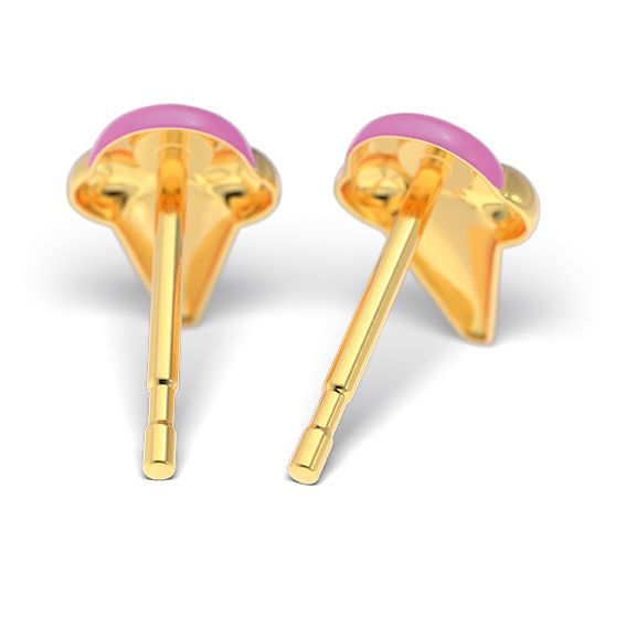 Studex Tiny Tips Stud Earrings Pink Ice Cream Cone for Little Ears