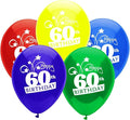 Happy 60th Birthday Party 12" Latex Balloons 8ct