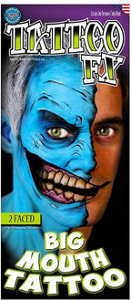 Tinsley Transfers Two Faced Big Mouth Temporary FX Tattoo