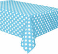 Buy Powder Blue Dots Rectangular Plastic Table Cover 54" x 108" for only $4.31 byUnique