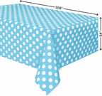 Buy Powder Blue Dots Rectangular Plastic Table Cover 54" x 108" for only $4.31 byUnique