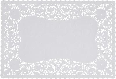 Buy Royal Lace Bobbin Lace White Paper French Placemats 9.75"x14.5"  (16 count) for only $11.99 byRoyal Lace