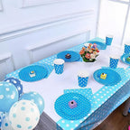 Buy Powder Blue Dots Rectangular Plastic Table Cover 54" x 108" for only $4.31 byUnique