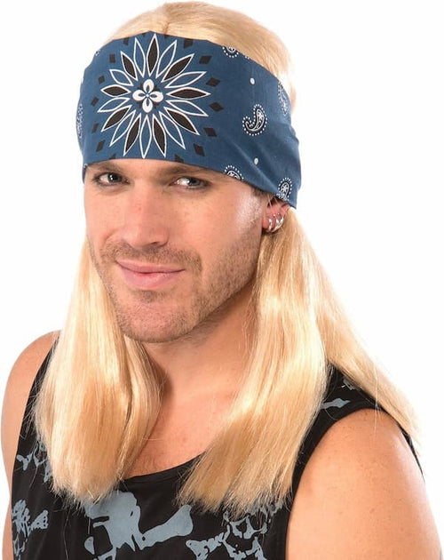 Buy Adult's Rockstar Blue Bandana With Blonde Wig for only $15.29 byRubies