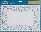 Buy Royal Lace Bobbin Lace White Paper French Placemats 9.75"x14.5"  (16 count) for only $11.99 byRoyal Lace
