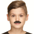 Policeman Fake Mustache for Kids Black Lustrous