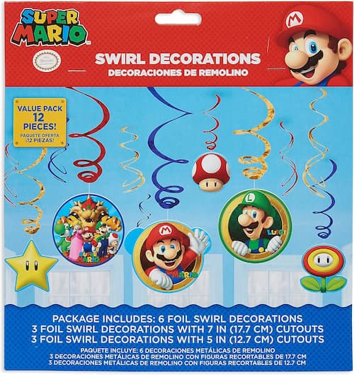 Buy Super Mario Brother Value Pack Foil Swirl Decorations for only $8.09 byAmscan