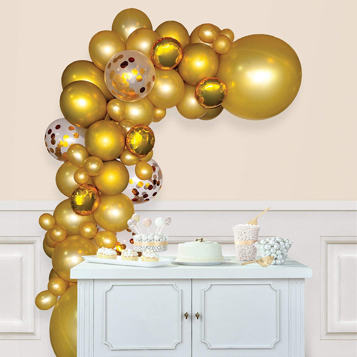 Buy Air Filled Gold Balloons Garland Arch Kit 70 Pcs for only $14.99 by Anagram