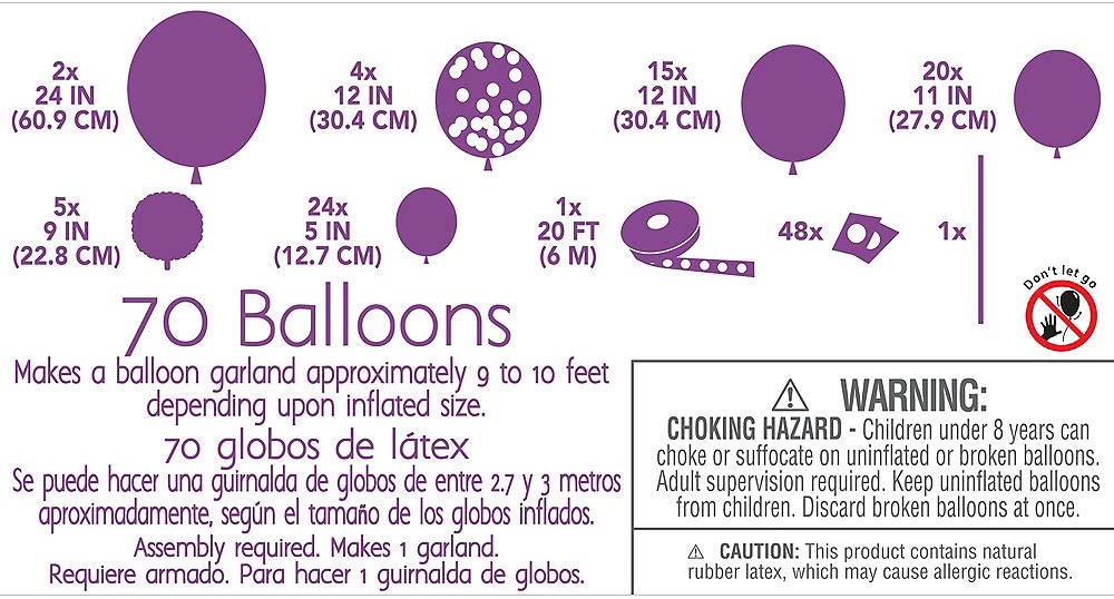 Buy Air Filled Gold Balloons Garland Arch Kit 70 Pcs for only $14.99 by Anagram