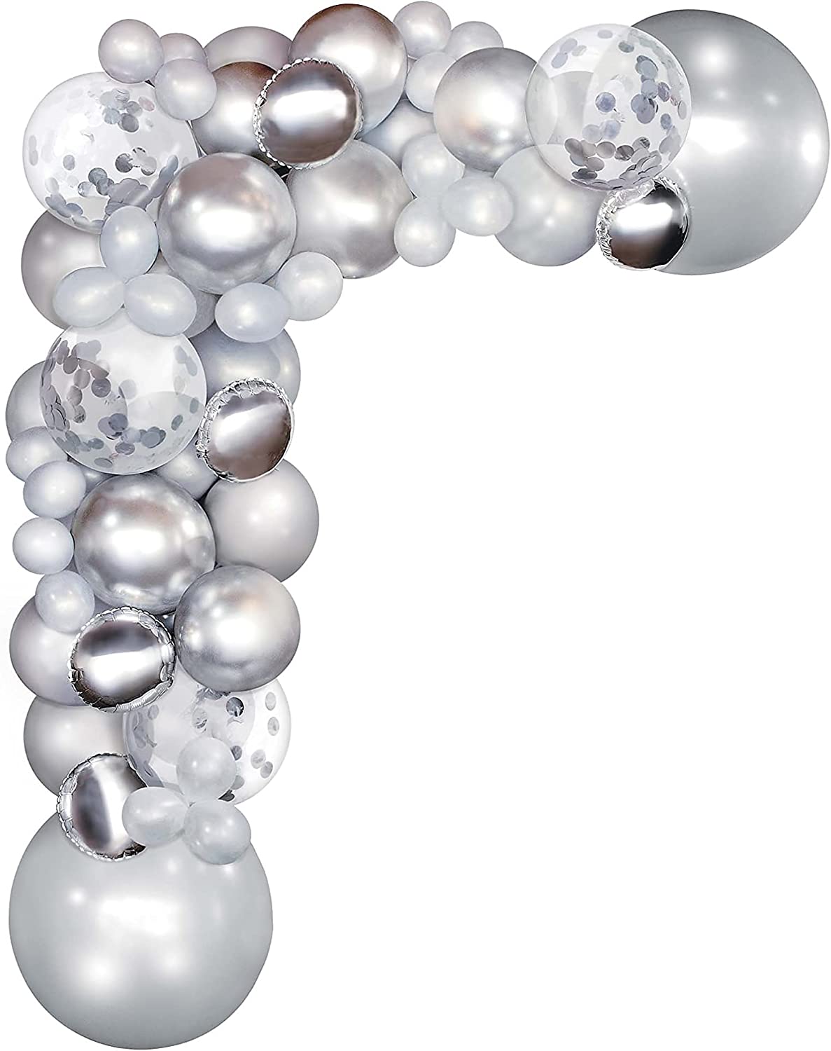 Buy Air Filled Silver Balloons Garland Arch Kit 70 Pcs for only $14.99 by Anagram