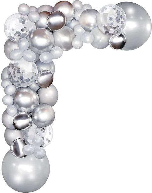 Buy Air Filled Silver Balloons Garland Arch Kit 70 Pcs for only $14.99 by Anagram