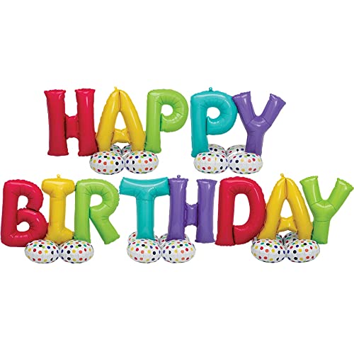 Buy AirLoonz Bunch - Happy Birthday Balloons - 5 Balloons  for only $43.99 byAnagram